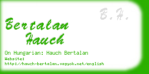 bertalan hauch business card